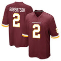 W.Commanders #2 Amik Robertson Player Burgundy Team Color Home Game Edoa Stitched Jerseys
