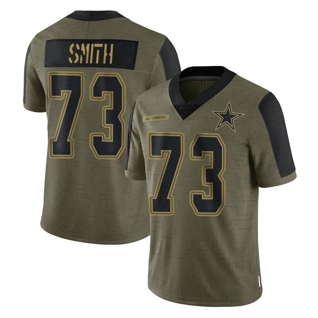 D.Cowboys #73 Tyler Smith Player Olive Salute to Service Limited Home Game Edoa Stitched Jerseys