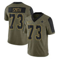 D.Cowboys #73 Tyler Smith Player Olive Salute to Service Limited Home Game Edoa Stitched Jerseys