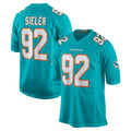 M.Dolphins #92 Zach Sieler Player Aqua Home Game Edoa Stitched Jerseys