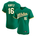 Athletics #16 Nick Kurtz Player Kelly Green Limited Elite Home Game Edoa Stitched Jerseys