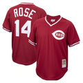C.Reds #14 Pete Rose Player Red Throwback Cooperstown Collection Limited T-shirt Edoa Stitched Jerseys