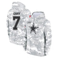 D.Cowboys #7 Rashan Gary Player Arctic Camo Salute to Service Hoodies Limited Game Edoa Stitched Jerseys