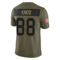 B.Bills #88 Dawson Knox Player Olive Salute to Service Limited Home Game Edoa Stitched Jerseys