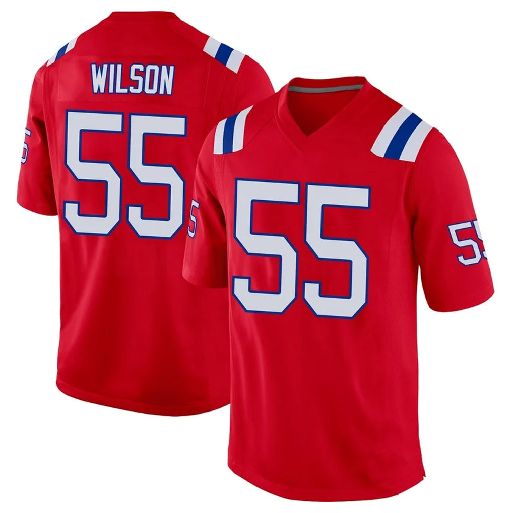 NE.Patriots #55 Jared Wilson Player Red Home Game Edoa Stitched Jerseys