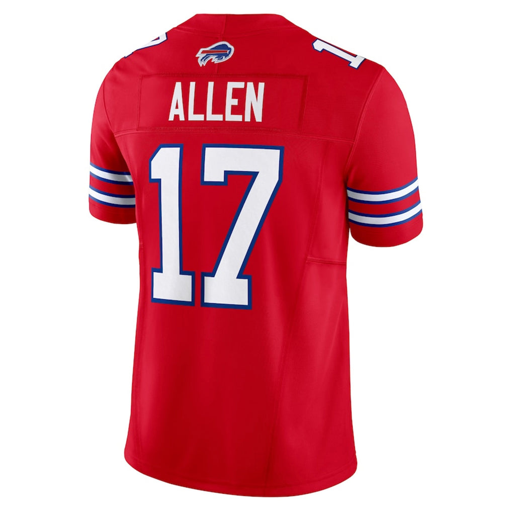 B.Bills #17 Josh Allen Player Red Vapor F.U.S.E. Limited Home Game Edoa Stitched Jerseys