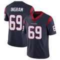 H.Texans #69 Ed Ingram Player Navy Limited Vapor Untouchable Home Game Edoa Stitched Jerseys