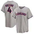 C.Guardians #4 Brayan Rocchio Player Gray Game Home Edoa Stitched Jerseys