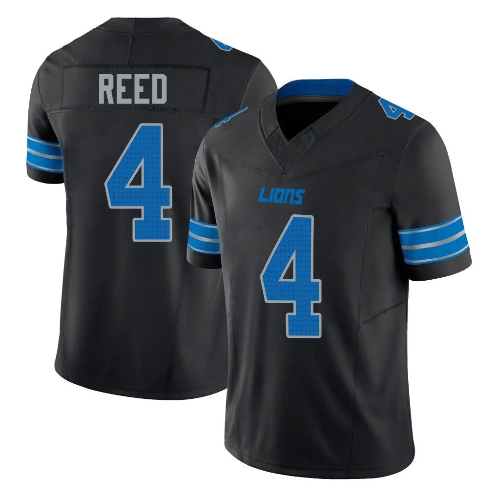 D.Lions #4 D.J. Reed Player Black Alternate Vapor F.U.S.E. Limited Home Game Edoa Stitched Jerseys