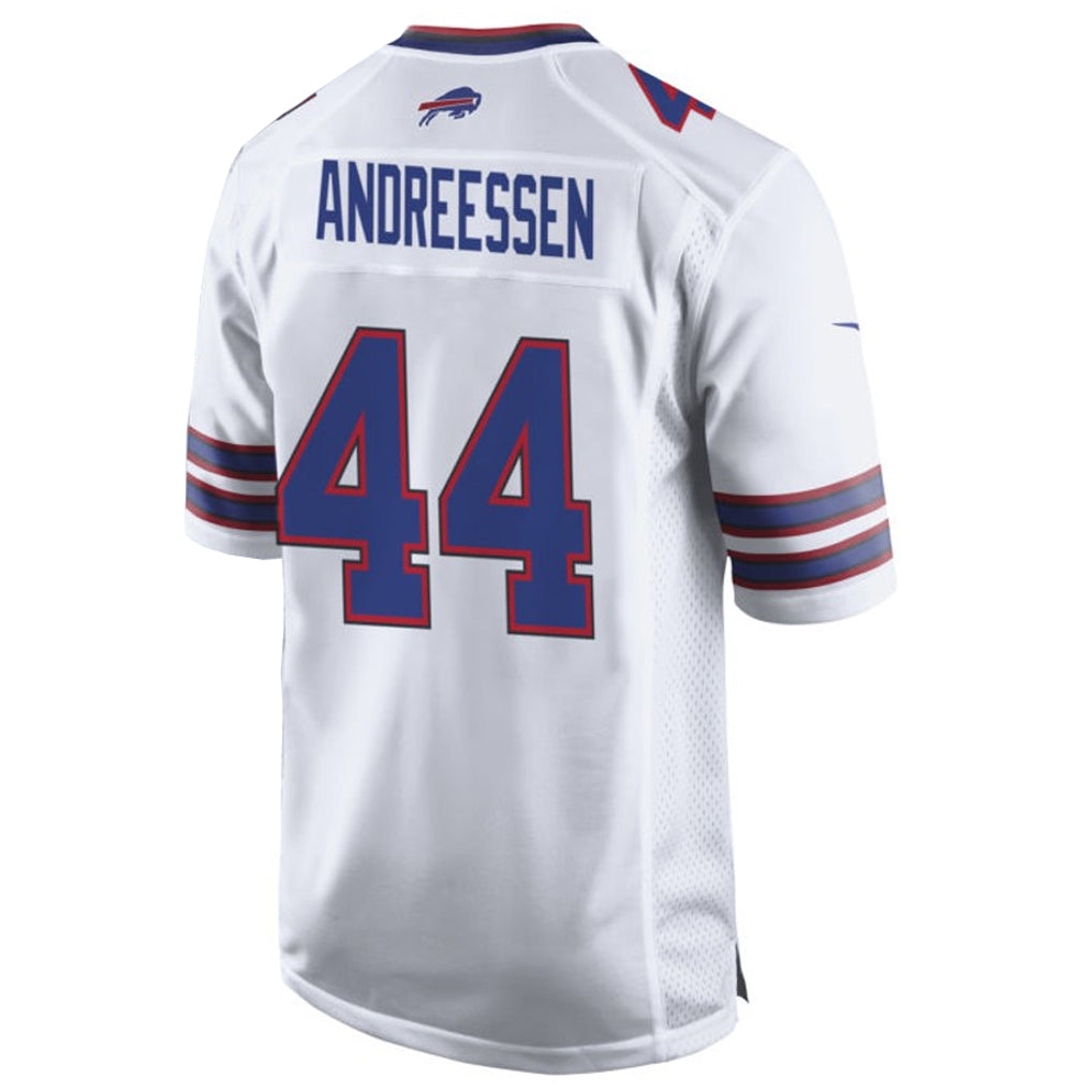 B.Bills #44 Joe Andreessen Player White Home Game Edoa Stitched Jerseys