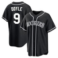 C.Rockies #9 Brenton Doyle Player Black Fashion Out Home Game Edoa Stitched Jerseys