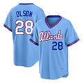 A.Braves #28 Matt Olson Player Powder Blue 2026 City Connect T-shirt Home Game Edoa Stitched Jerseys
