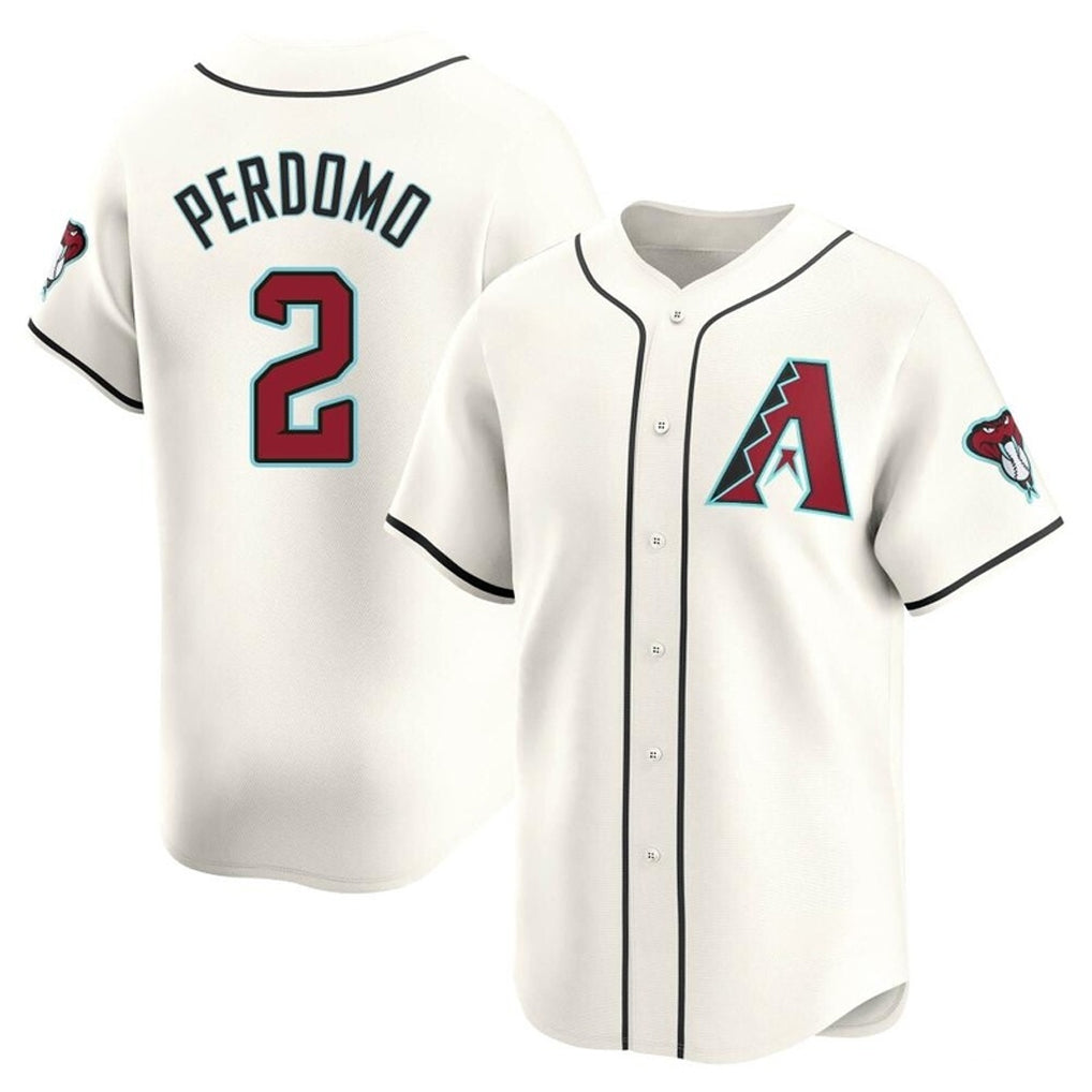 A.Diamondbacks #2 Geraldo Perdomo Player Cream Limited Home Game Edoa Stitched Jerseys