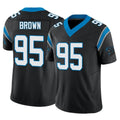 C.Panthers #95 Derrick Brown Player Black Vapor F.U.S.E. Limited Home Game Edoa Stitched Jerseys