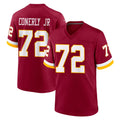 W.Commanders #72 Josh Conerly Jr. Player Burgundy Game Home Edoa Stitched Jerseys