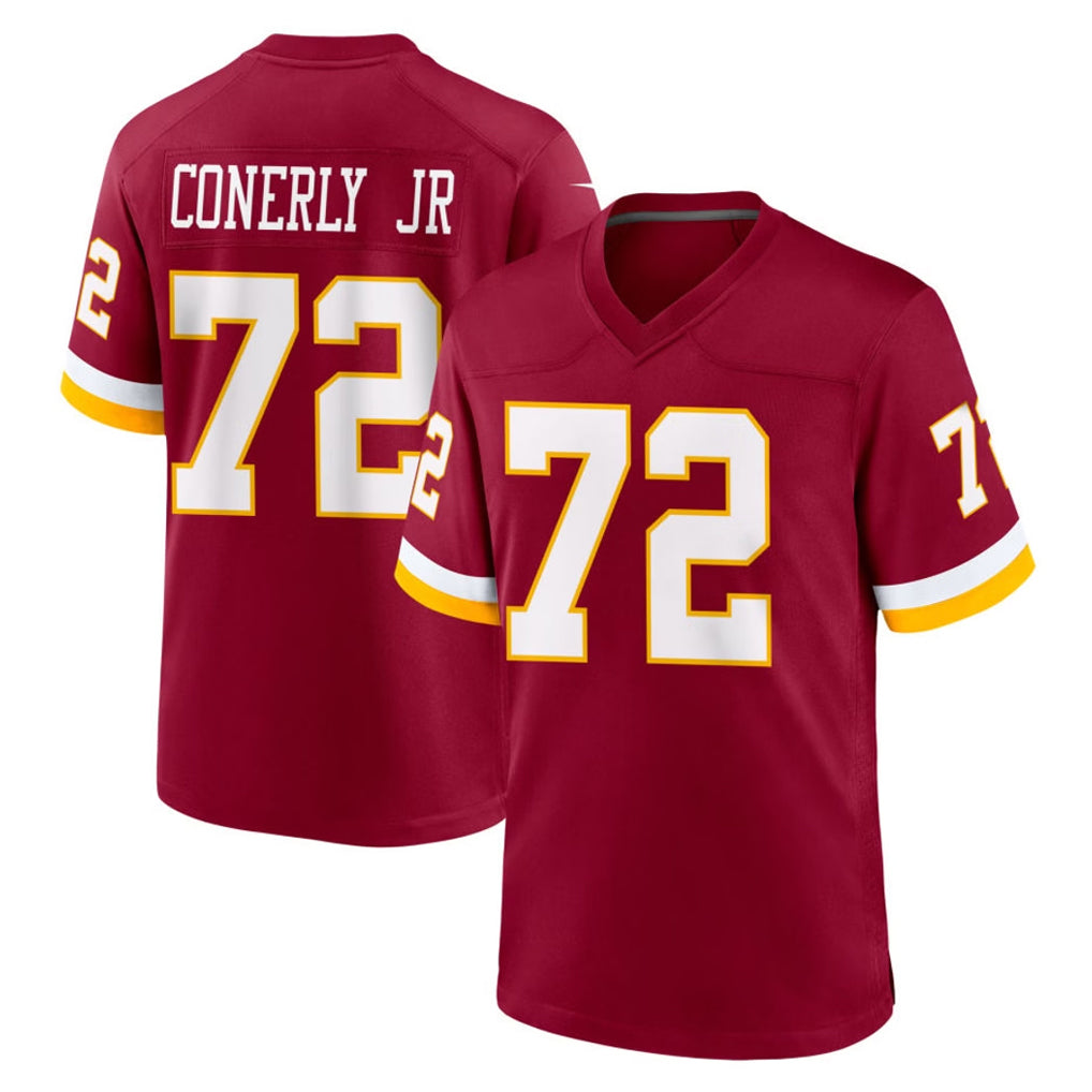 W.Commanders #72 Josh Conerly Jr. Player Burgundy Game Home Edoa Stitched Jerseys