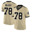 NO.Saints #78 Erik McCoy Player Gold Limited Vapor F.U.S.E. Home Game Edoa Stitched Jerseys