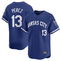 KC.Royals #13 Salvador Perez Player Royal Limited Home Edoa Stitched Jerseys