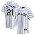 C.Rockies #21 Kyle Freeland Player White Game Home Edoa Stitched Jerseys