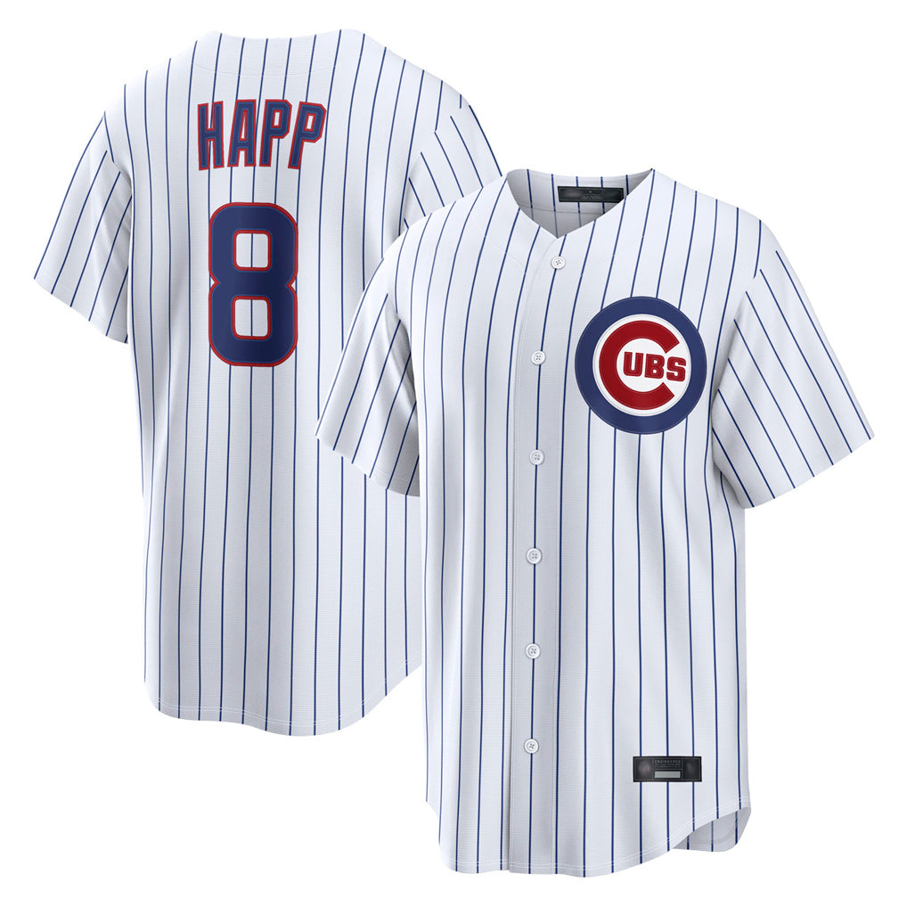 C.Cubs #8 Ian Happ Player White Limited Home Game Edoa Stitched Jerseys