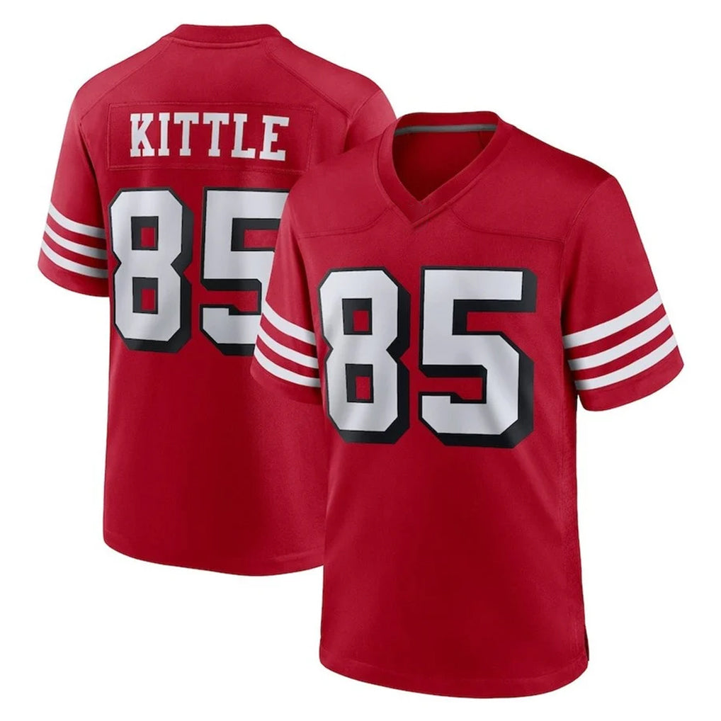 SF.49ers #85 George Kittle Player Red Limited Alternate Home Game Edoa Stitched Jerseys