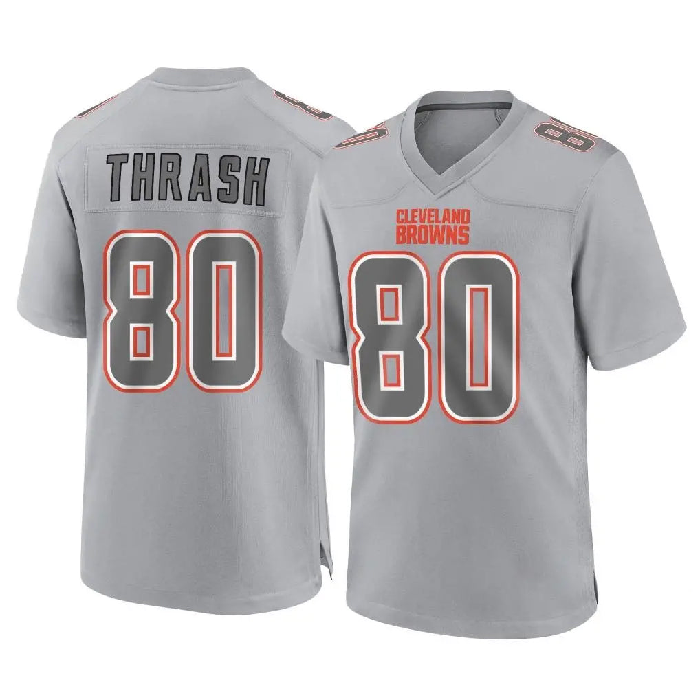 C.Browns #80 Jamari Thrash Player Gray Atmosphere Fashion Game Edoa Stitched Jerseys