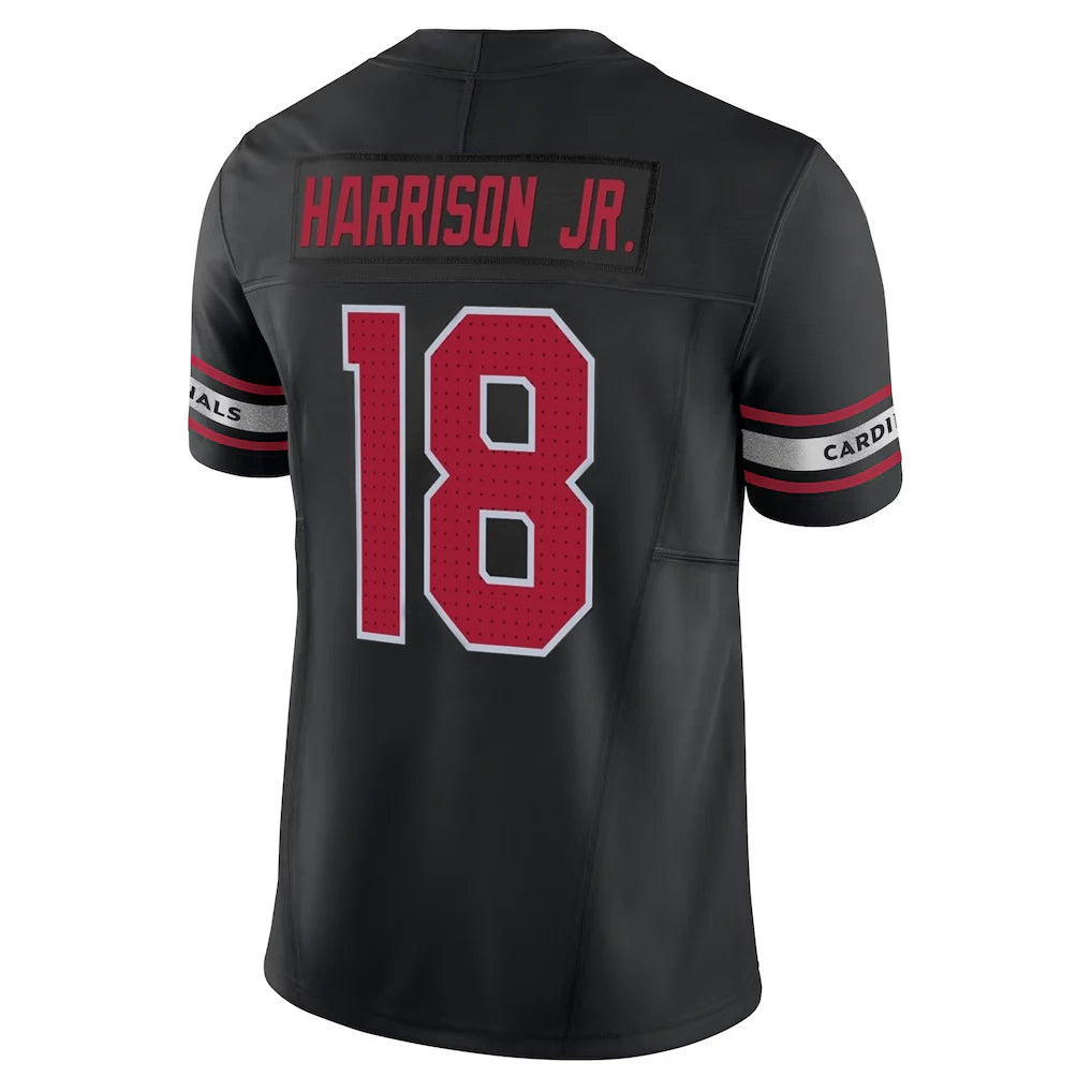 A.Cardinals #18 Marvin Harrison Jr. Player Black Vapor F.U.S.E. Limited Edoa Stitched Jerseys