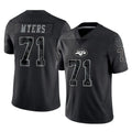 NY.Jets #71 Josh Myers Player Stealth Black Limited Reflective Home Game Edoa Stitched Jerseys