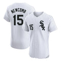 C.White Sox #15 Sean Newcomb Player White Stripe Limited Elite Home Edoa Stitched Jerseys