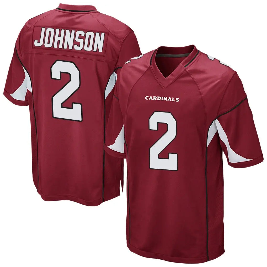 A.Cardinals #2 Will Johnson Player Cardinal Home Game Edoa Stitched Jerseys
