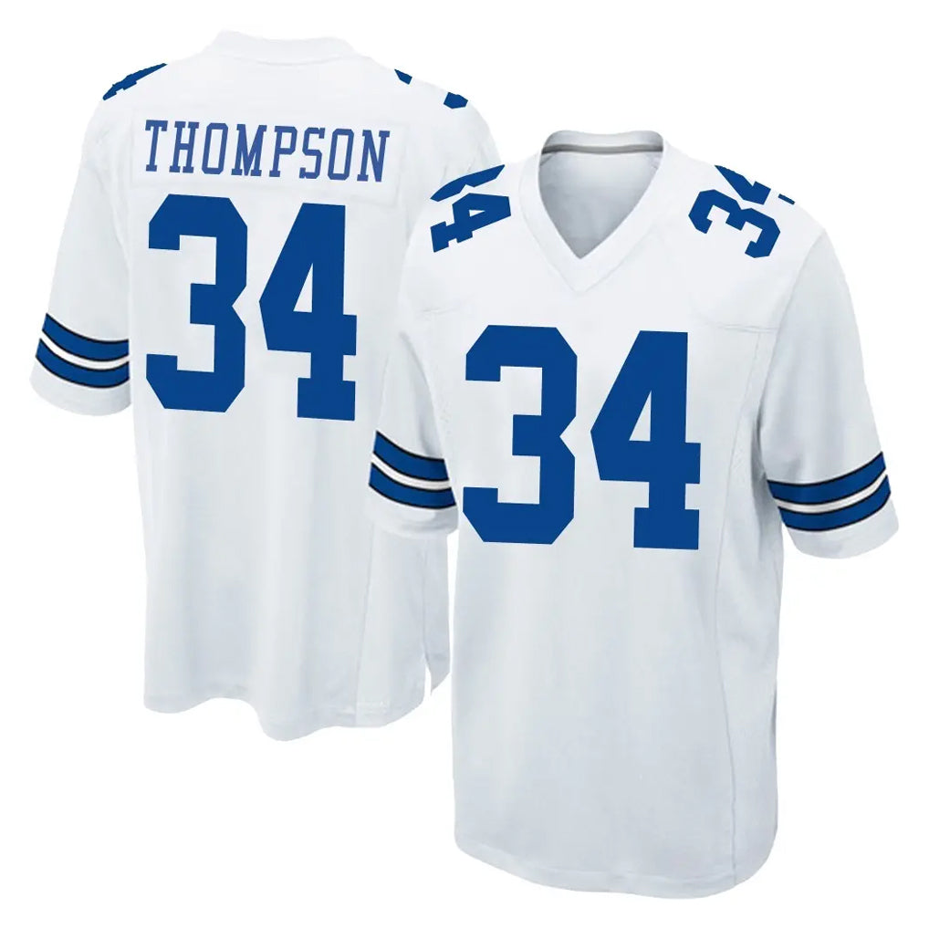 D.Cowboys #34 Jalen Thompson Player White Home Game Edoa Stitched Jerseys