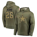 D.Cowboys #26 DaRon Bland Player Olive Salute to Service Pullover Hoodies Home Game Edoa Stitched Jerseys