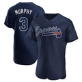 A.Braves #3 Dale Murphy Player Navy Alternate Limited Elite Home Game Edoa Stitched Jerseys