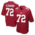 NY.Giants #72 Jermaine Eluemunor Player Red Home Game Edoa Stitched Jerseys