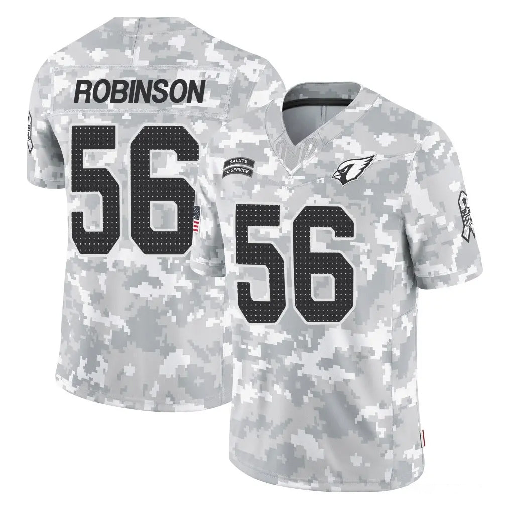 A.Cardinals #56 Darius Robinson Player Arctic Camo Limited Salute To Service Home Game Edoa Stitched Jerseys