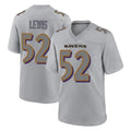 B.Ravens #52 Ray Lewis Player Gray Replica Limited Edoa Stitched Jerseys