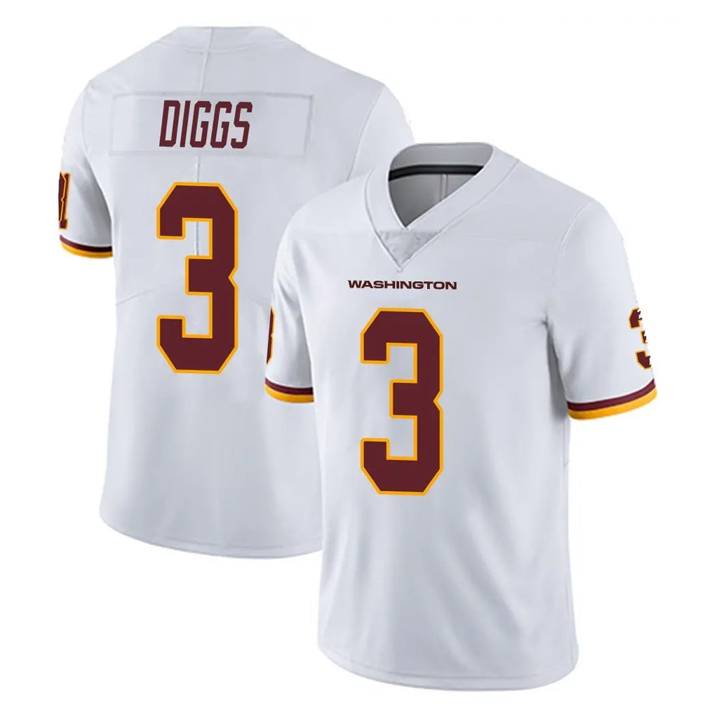 W.Commanders #3 Stefon Diggs Player White Limited Vapor Untouchable Home Game Edoa Stitched Jerseys