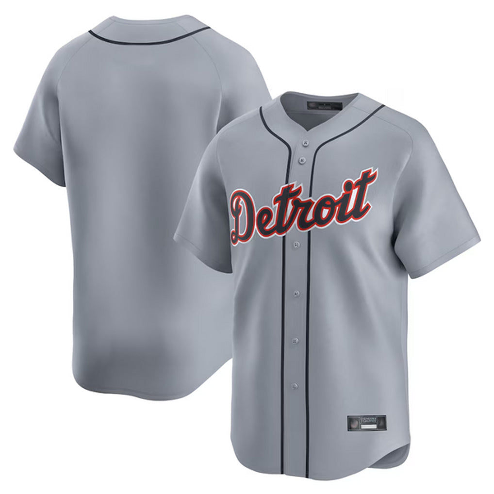 D.Tigers ## Tigers Blank Player Gray Home Limited Edoa Stitched Jerseys