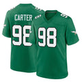 P.Eagles #98 Jalen Carter Player Green Kelly Alternate Home Game Edoa Stitched Jerseys