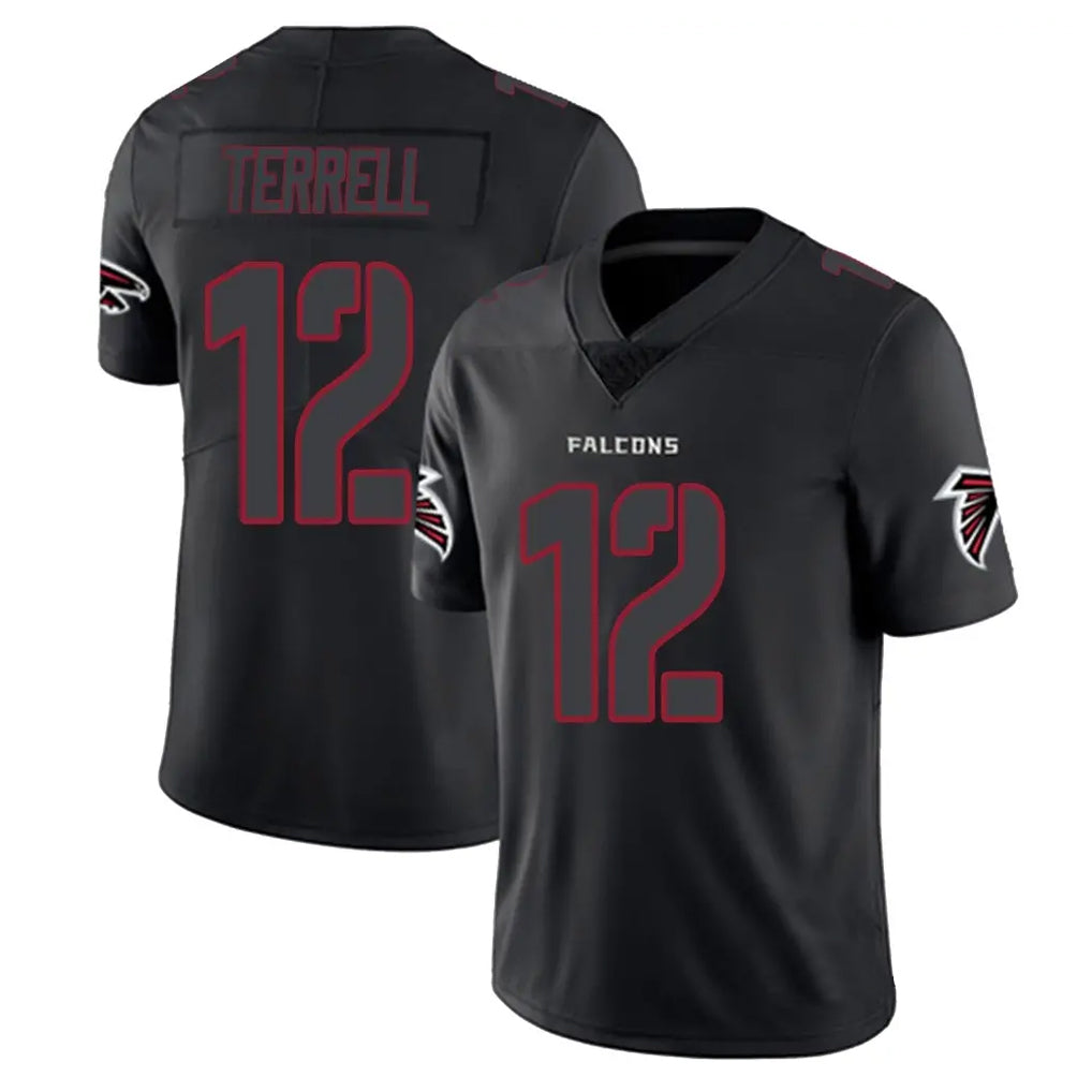 A.Falcons #12 Avieon Terrell Player Black Impact Limited Game Edoa Stitched Jerseys