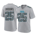C.Panthers #25 Jonathon Brooks Player Gray Atmosphere Fashion Game Edoa Stitched Jerseys