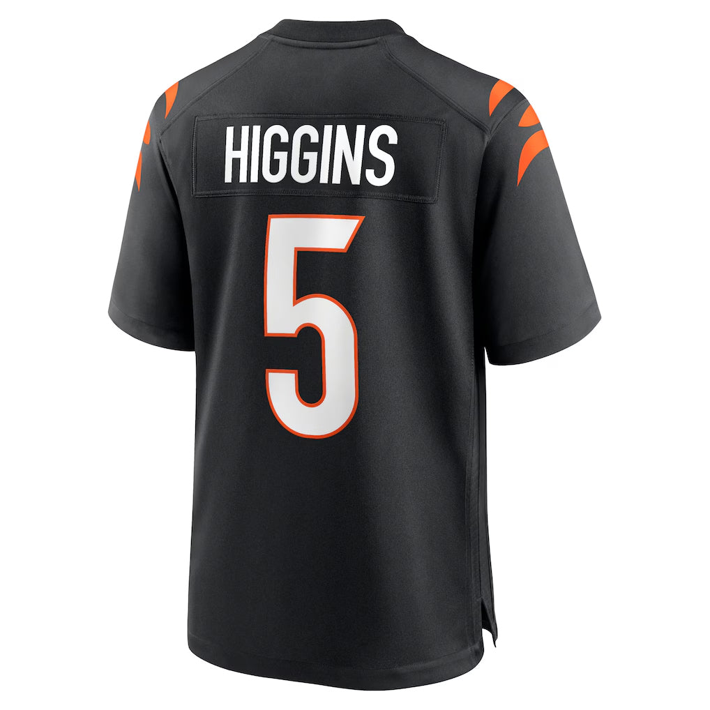 C.Bengals #5 Tee Higgins Player Black Home Game Edoa Stitched Jerseys