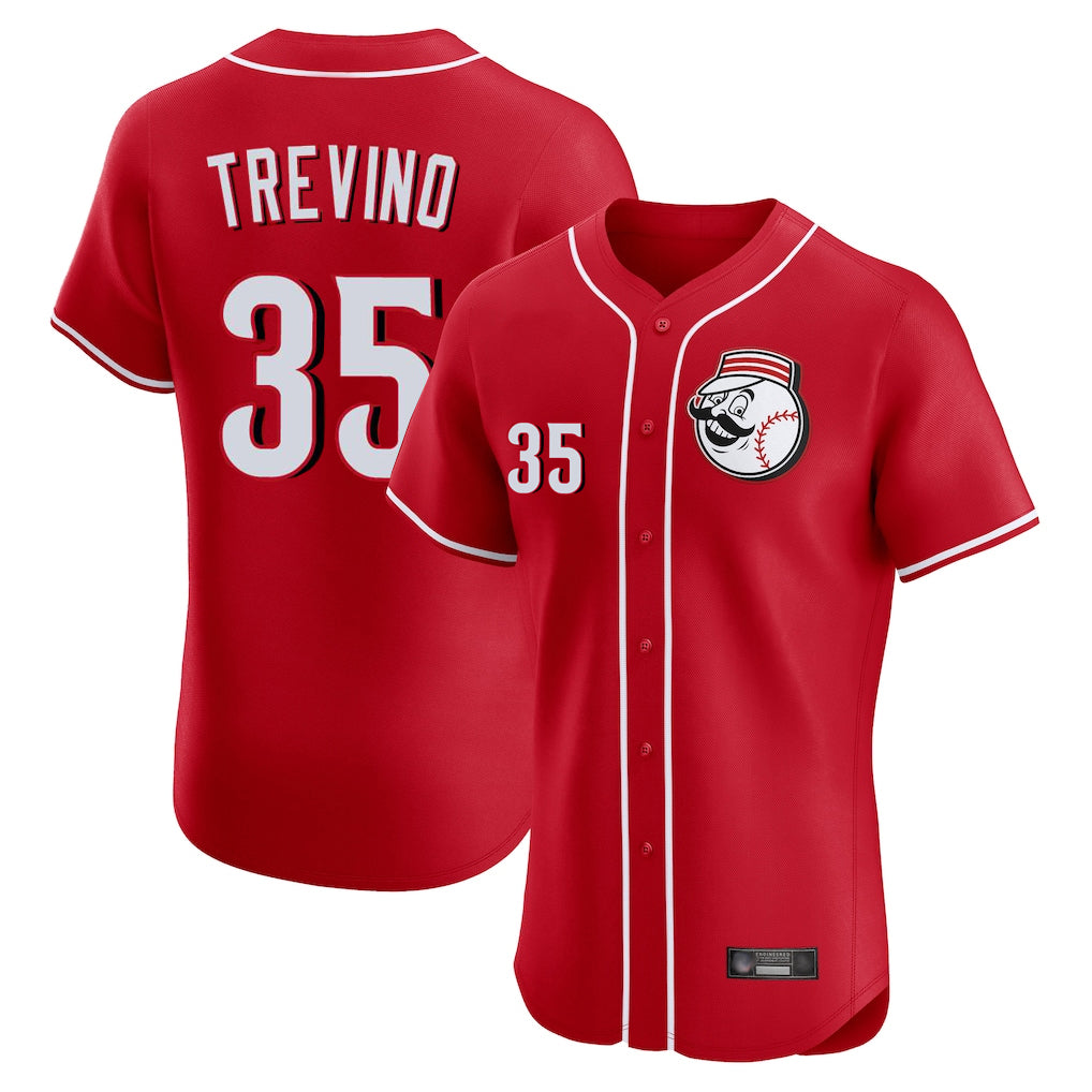 C.Reds #35 Jose Trevino Player Red Limited Elite Home Game Edoa Stitched Jerseys