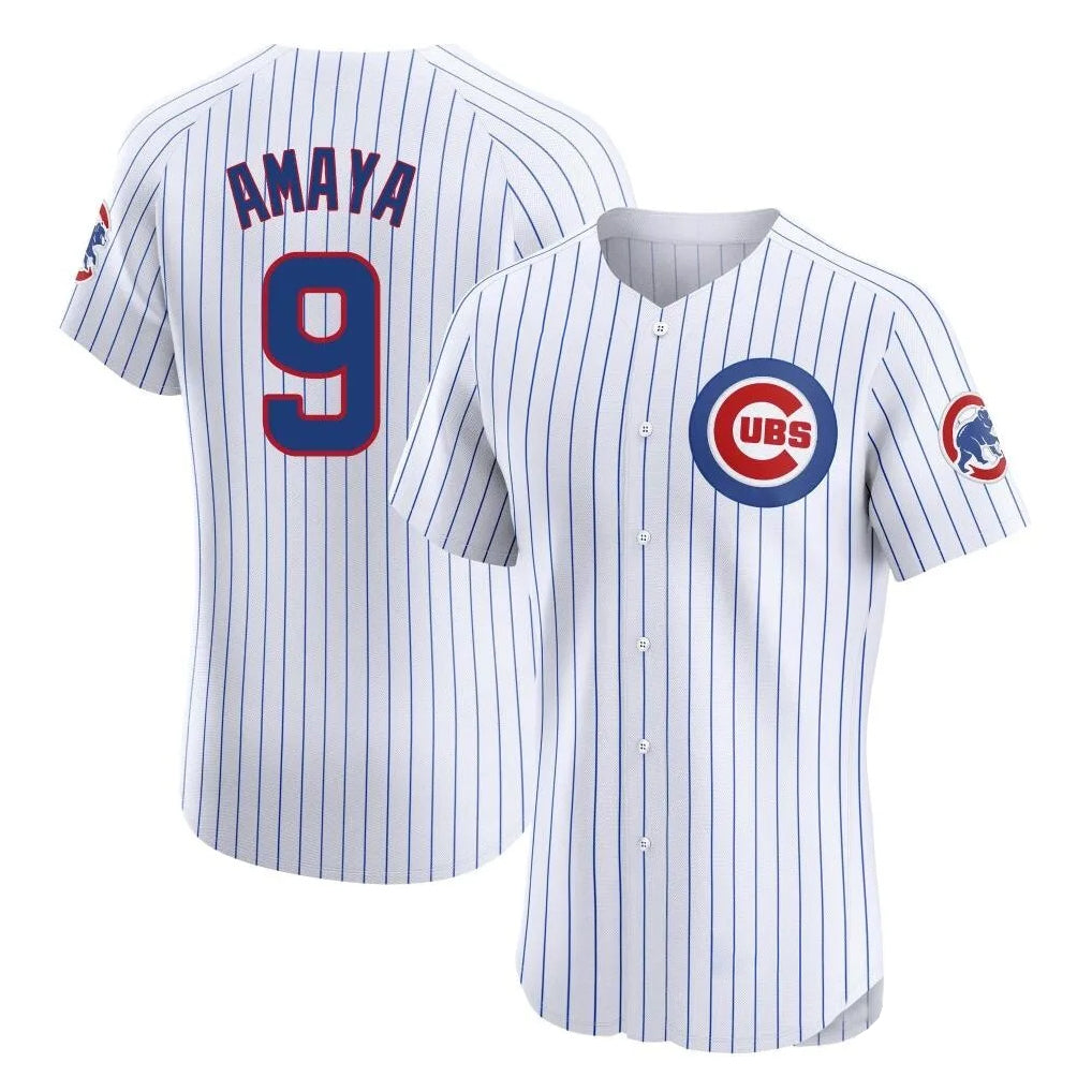 C.Cubs #9 Miguel Amaya Player White Limited Elite Home Game Edoa Stitched Jerseys