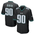 P.Eagles #90 Jordan Davis Player Black Home Game Edoa Stitched Jerseys