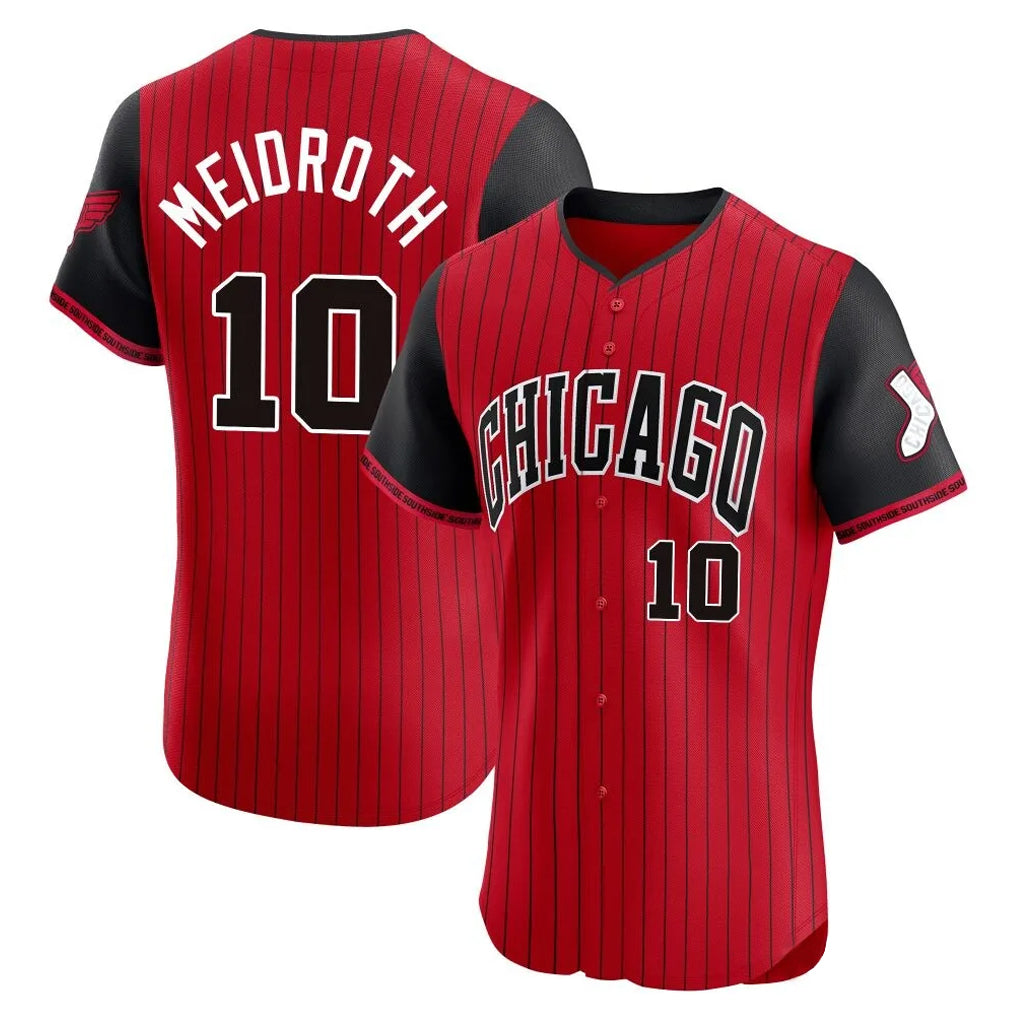 C.White Sox #10 Chase Meidroth Player Red City Connect Limited Elite Home Edoa Stitched Jerseys