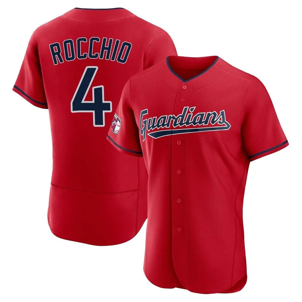 C.Guardians #4 Brayan Rocchio Player Red Limited Elite Home Edoa Stitched Jerseys