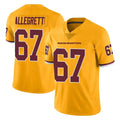 W.Commanders #67 Nick Allegretti Player Gold Limited Color Rush Home Game Edoa Stitched Jerseys