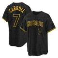 A.Diamondbacks #7 Corbin Carroll Player Black Snake Skin City Home Game Edoa Stitched Jerseys