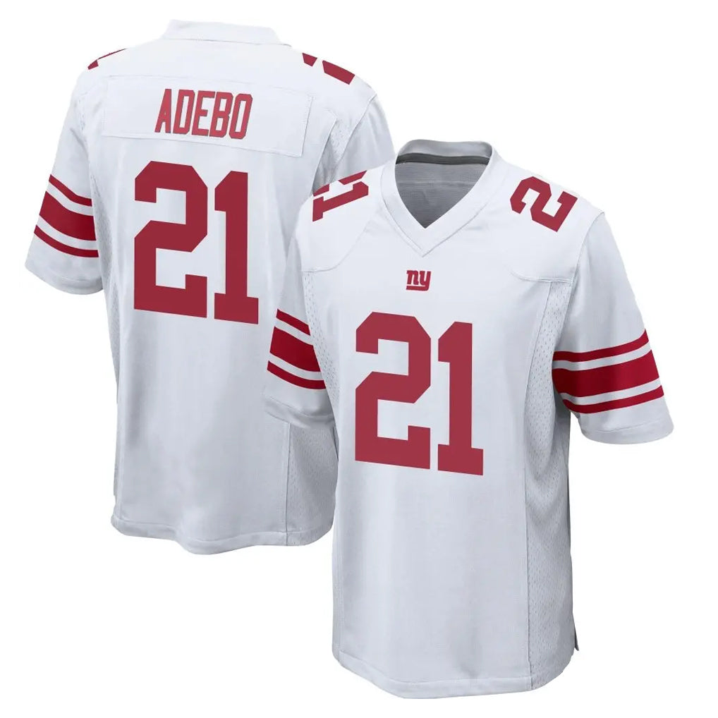NY.Giants #21 Paulson Adebo Player White Home Game Edoa Stitched Jerseys